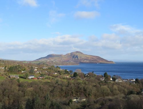 Holy Isle from Giants Graves